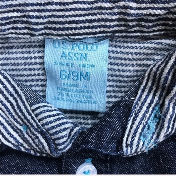 US Polo Assn. baby shortall size 6-9 months - Picture 4 of 7